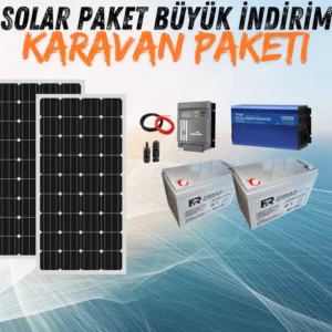Karavan Solar Paket Hazır Güneş Enerjisi 210W Güneş PaneliVV