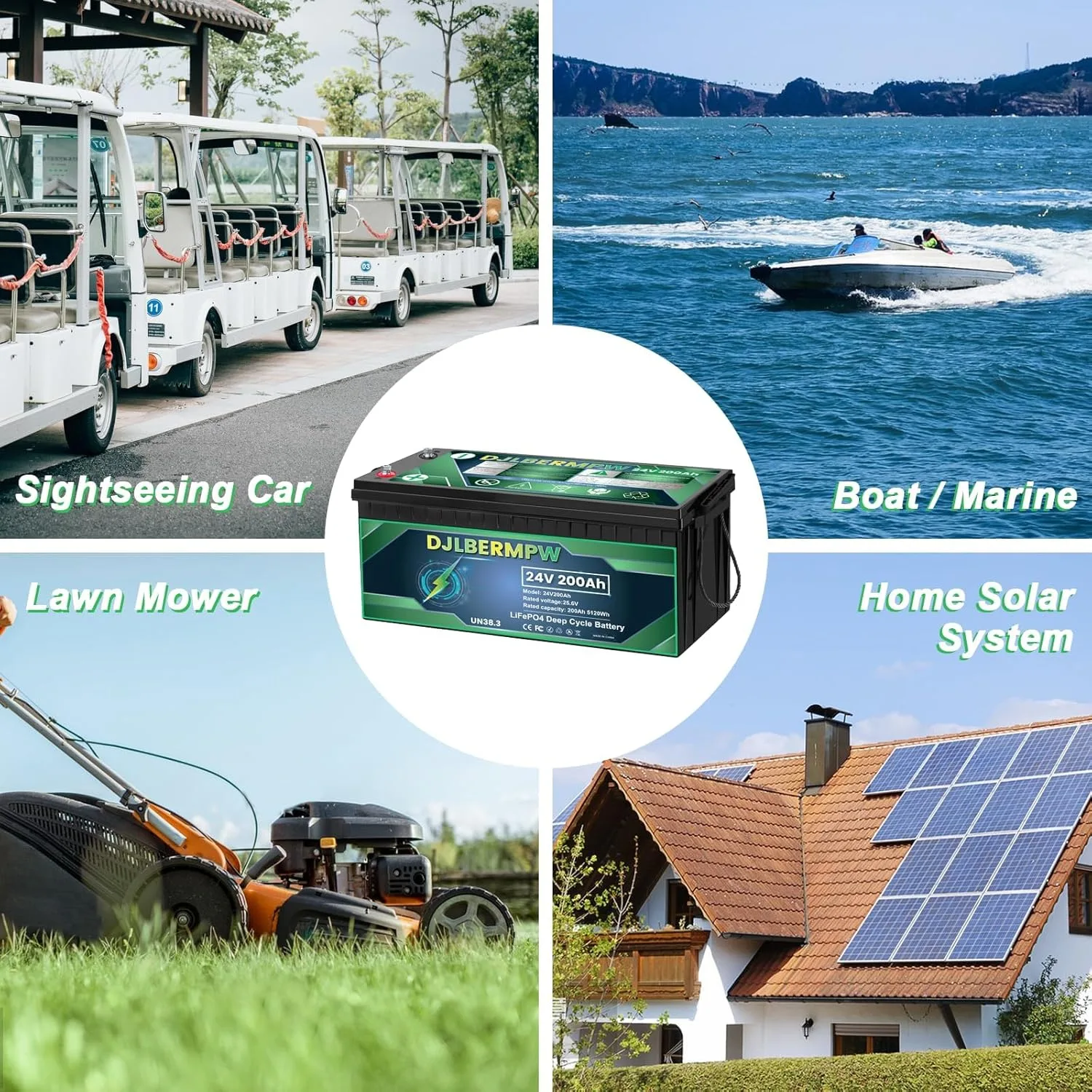 DJDC 24V 200Ah LiFePO4 Lithium Battery - Görsel 2